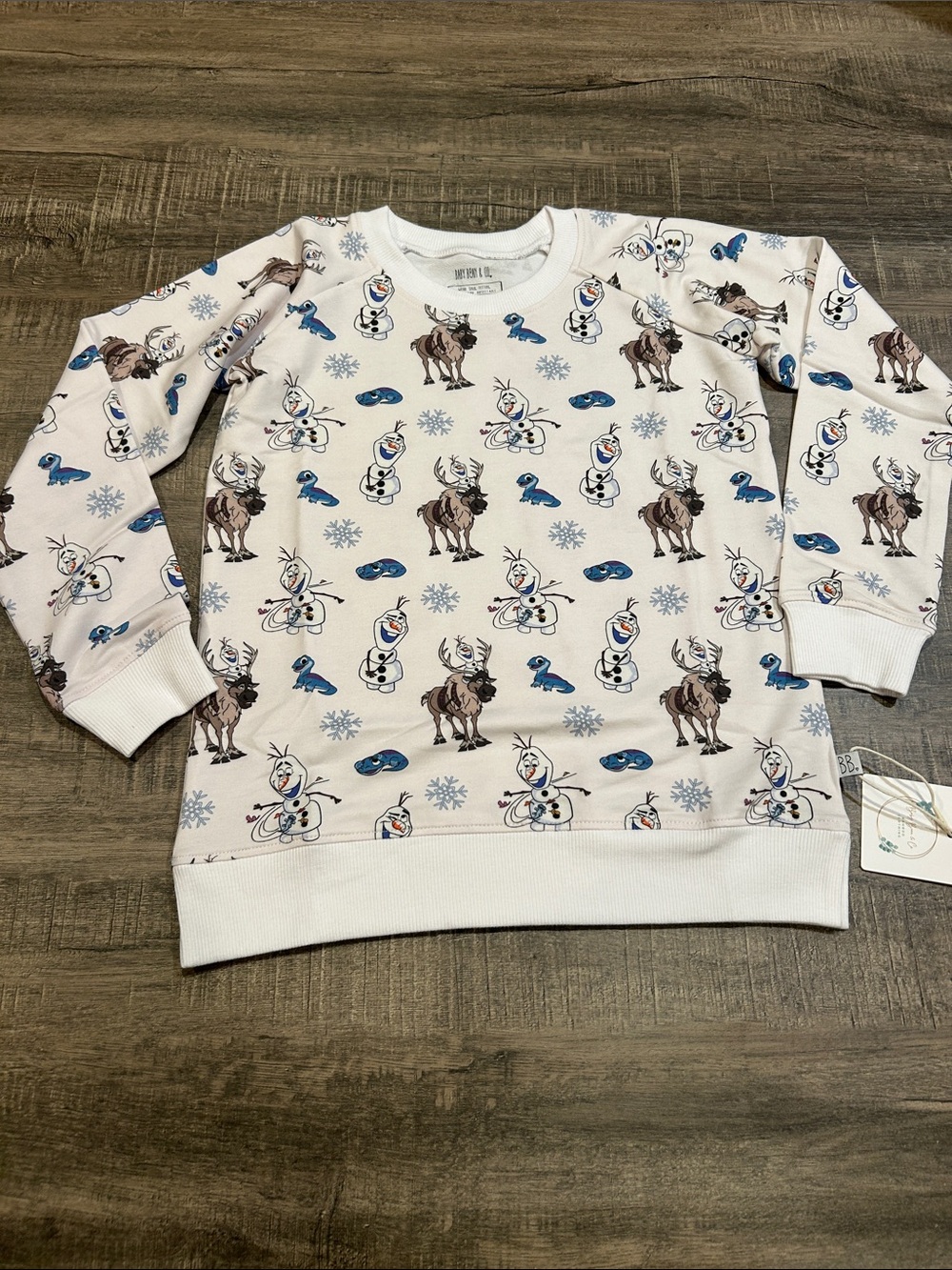 White Crewneck Sweater with Olaf from Frozen